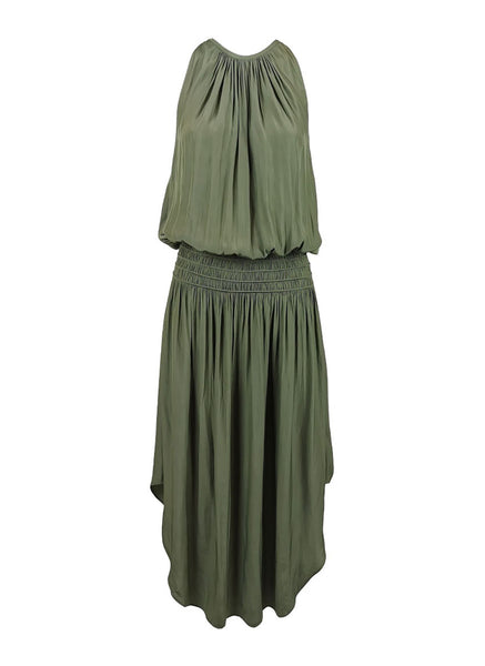 N180079 Sleeveless Midi Dress *Army Green