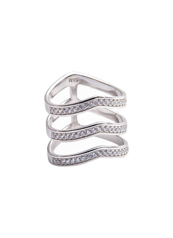 SHA0006 Triple Curved Ring