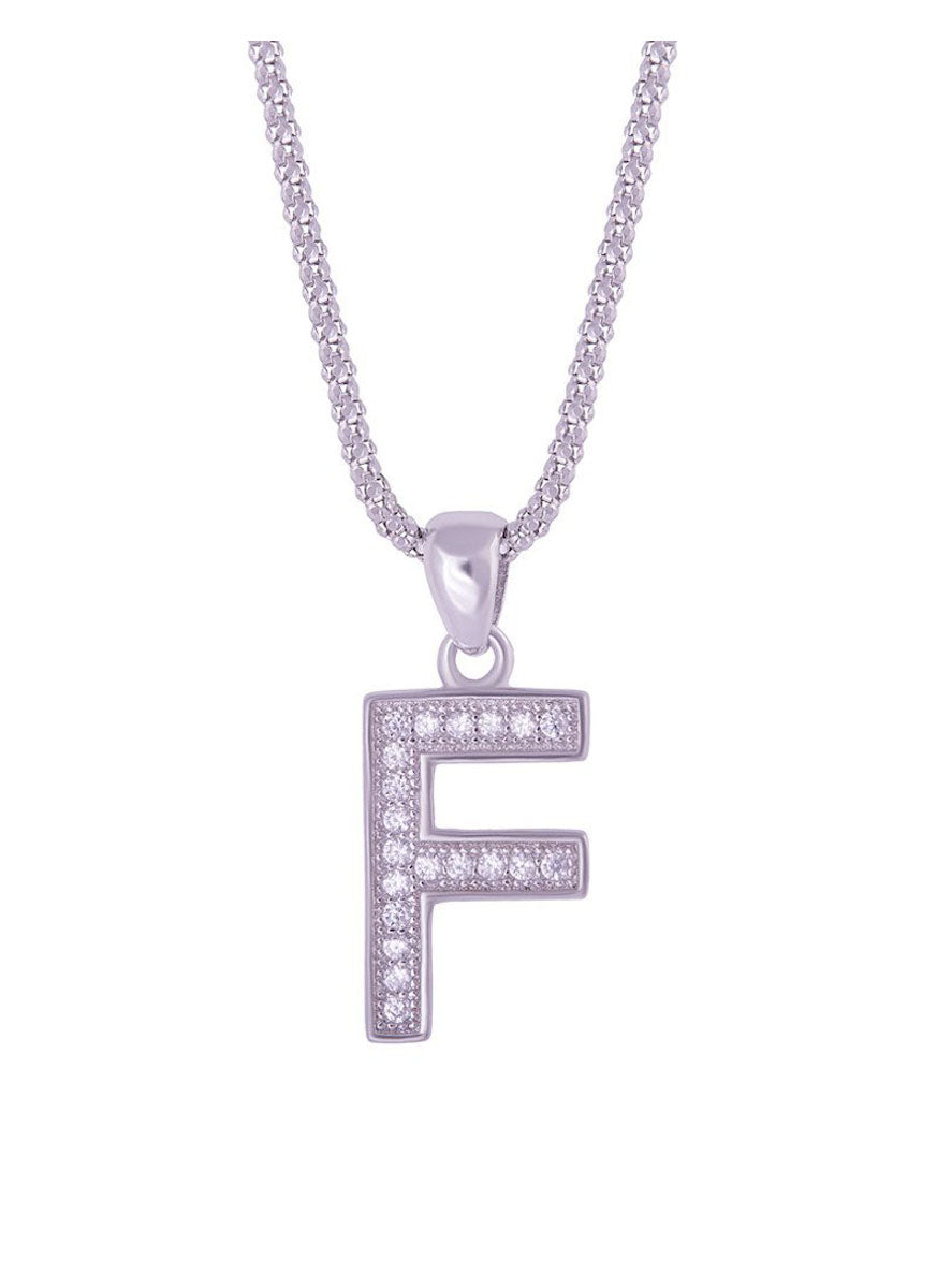 SHA0294 Alphabet Letter 'F' Necklace