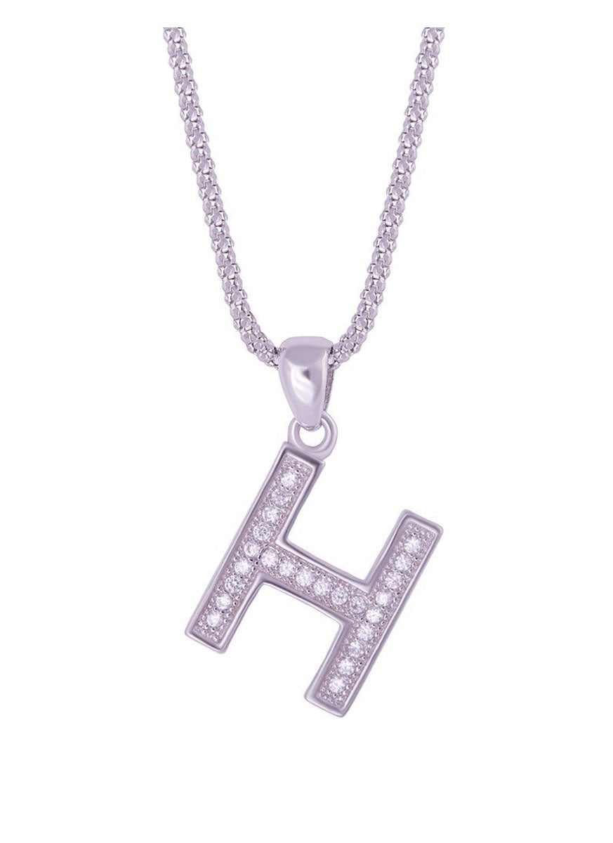 SHA0294 Alphabet Letter 'H' Necklace