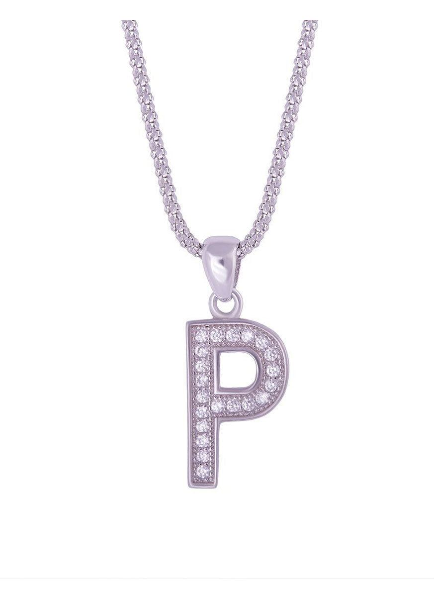 SHA0294 Alphabet Letter 'P' Necklace