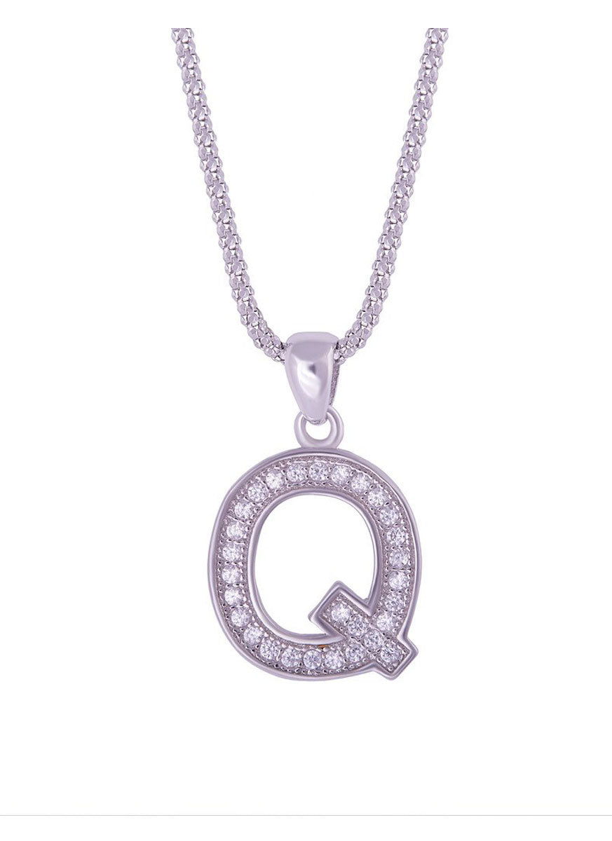 SHA0294 Alphabet Letter 'Q' Necklace