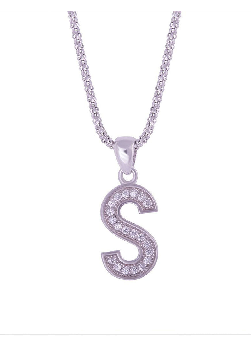 SHA0294 Alphabet Letter 'S' Necklace